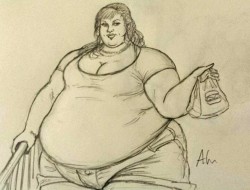 hamgasmicallyfat: ray-norr:   Take-out cutie.  Based off of ssbbwsabrina   I literally still can’t get over that time ray-norr drew me 
