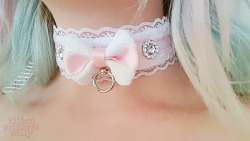 kittenprincesspolly:  leatherlacedbass:  kittenprincesspolly:  this is the collar daddy chose for me as i showed him all the collars i made so far 