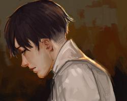 persisting:  while i’m reminded, here’s my tumblr icon bigger! it’s my levi lineart, kindly colored for me by kazeki/watermelonwings. :D i want to grow up to paint like she does someday, hahaha. 