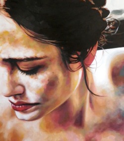 thomassaliot:  Eva close up Oil on canvas