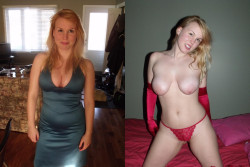 Dressed-To-Undressed:  Wanna See Real Sluts? Dressed And Undressed Sluts From Your