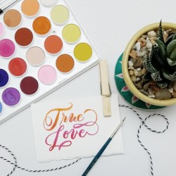 True love waits, yes or no? ➡Watercolor lettering classes on June 28 (Makati) and August 2 (Davao). Sign up link up on www.aninarubio.com - Follow me on Instagram and Twitter @yecuari