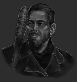 A little Negan realism study Like/reblog if you want to see this finished - I&rsquo;m not sure how many TWD fans I have interested in my work