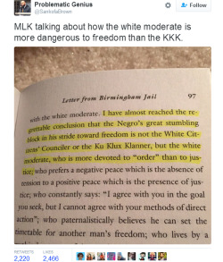 This not the MLK they quote when pushing their bullshit
