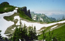 eopederson: Late Season Snow Patches, Mt. Margaret Area, Mt. St. Helens National Volcanic Monument, Washington, August 2000.