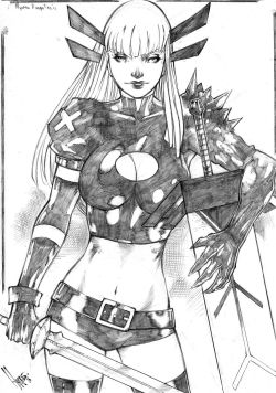 dailydamnation:You gonna try something? Because Illyana is just waiting for you to try somethingArtist: Marcos (Ed Benes Studio)