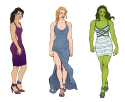 illustratedkate:  i drew my girls all dressed up! 