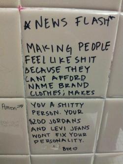 Reassures:  What A Friend Of Mine Saw In The School Bathroom  