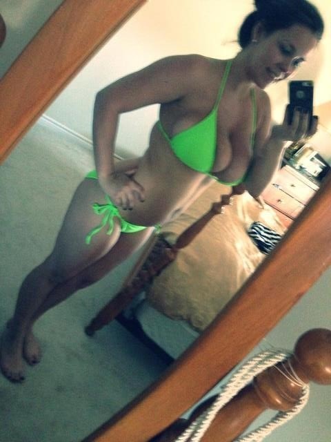 thempft:  That green bikini top is one size too small lol! Look at those things spilling