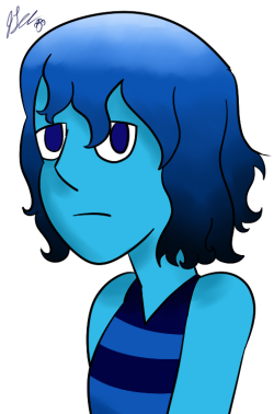 Another Lapis drawing. I was thinking about Korra’s hairstyle and how her hair always looks wet and salty, I wanted to try and emulate that here. Like she just jumped out of the ocean having a nice swim in her stripe-ed swimming suit. I also shaded