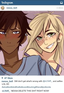 taylertots:fuckyeahthehawkseye:   Nessa &amp; Oliver     Social Media  taylertots I completely fell in love with your ocs so I really hope you like this! :D  HOLY SHIT