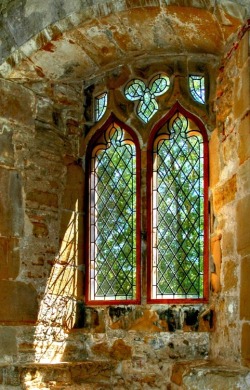 bluepueblo:   Medieval Abbey Window, East Sussex, England photo via besttravelphotos  