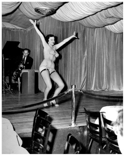 Lili Lamont busts a move, during a performance at an unidentified 50’s-era nightclub..
