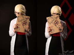 playstationgirl:  andraygynous:  playstationgirl:  In need of a little therapy?  Character: Harleen Quinzel (Batman: Arkham Origins) Cosplayer: Foxxi Loxxi (Aka Playstationgirl, aka ME! :P) Photographer: Kris from WhatABigCamera  Kris was kind enough