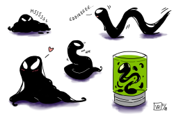birdwithoutbones: drawing gooey blob venom makes me happy so here are some cute blobs!