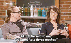 kateyxsagal:  Just how alike are Katey Sagal and her biker alter ego?- THE WRITERS’ ROOM: Sons of Anarchy (Sneak Peek) 