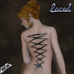 BoxcutterBeauty has also created a fantastic lace piercing for your V4 and A4′s back!  A  corset piercing is created by piercing the skin and inserting rings  which are then laced with a ribbon. It is a very beautiful and elegant  piercing which is