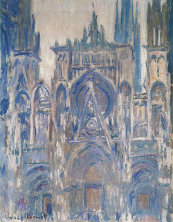 artist-monet: Rouen Cathedral, Study of the Portal by Claude Monet