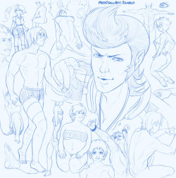 neocoill:  neocoillart:  Space Dandy and some warm up sketches.  Been real busy these last two weeks but I’m finally free. I really want to focus on making some more stuff for tumblr so I’m gonna try to update a lot more often from now on.