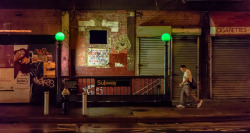 nyc-subway:  New York City Street Scenes - Chinatown Near Midnight by Steven Pisano