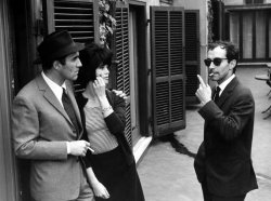 Mimbeau:  Michel Piccoli, Brigitte Bardot And Jean-Luc Godard On The Set Of    
