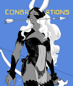 fishuus:fran’s longbow victory pose tho oh my &gt;////&gt; &lt;3