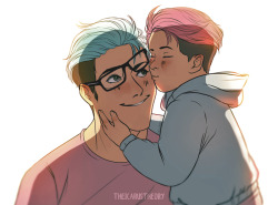 jeanbo wanting to have pink hair so jean bought some manic panic and dyed it himself and when the kids at school were teasing him about his hair being weird jean went and dyed his hair blue so now theyre both pastel trash and cute