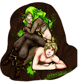 Awn &lt;3 They are two of my ocs, Dragostea and Gabriel, she&rsquo;s a pirate and he&rsquo;s her&hellip;more or less her sex slave xD The speed paint on youtube &ndash;&gt; http://www.youtube.com/watch?v=jQvcni_-qbI 