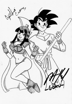 Signatures: Peter Kelamis and Cynthia Cranz (Goku/ocean dub and Chichi!)Brian Drummond and Monica Rial (Vegeta/ocean dub and Bulma!)