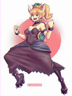 supersatansister: Peacher: Super Crown BowserStopped everything to draw her! So she’s called Peacher? Bowsette? I guess if Toadette-&gt;Peachette, it should be Bowser-&gt;Peacher I guess. Here’s the original comic: https://is.gd/JTCsW6  