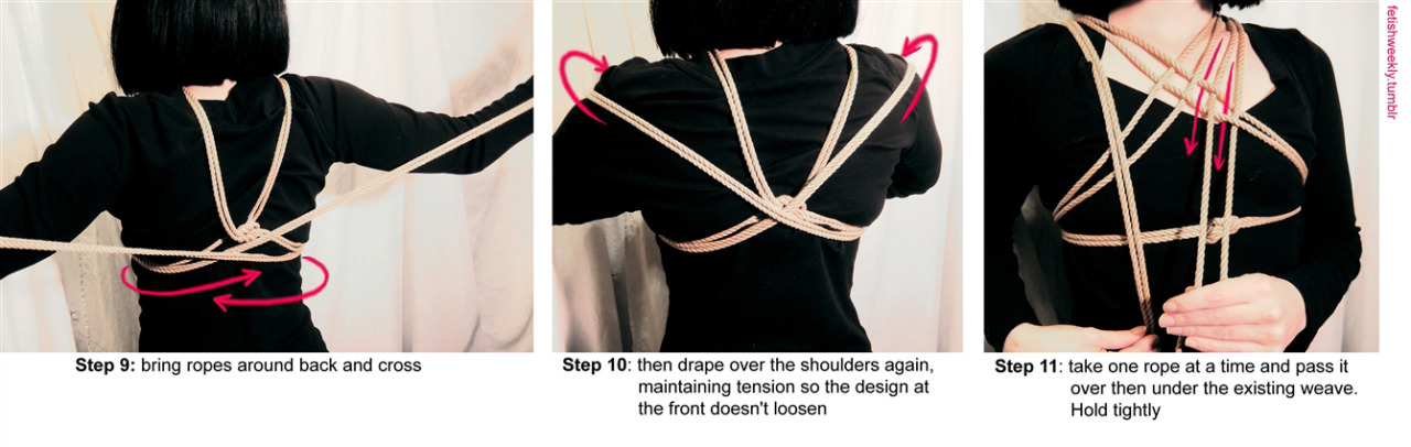 fetishweekly:  Shibari Tutorial: Simple WeaveWe also have an Elaborate Weave version♥