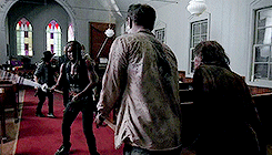   Michonne + Sword Kills [Season 5]↳ Do you miss the sword? Wasn’t really mine in the first place. Found it in the very beginning. It was just me and them out here all day, every day for a good long time. I don’t know what that was, but it wasn’t