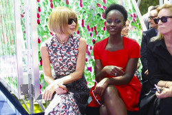 prettyify:  Anna Wintour + Lupita Nyong’o, Front row @ Dior Haute Couture AW15