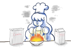 patternedclouds:  avenging-at-beach-city:  So I doodled what would happen if Sapphire cooked! (I wanted to draw Ruby’s reaction but I got lazy. It would’ve been fun tho!   ¯\_(ツ)_/¯) Based on jen-iii​‘s post here!  I’m sorry avenging-at-beach-city​