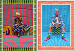 dynamicafrica:  Select images from Moroccan photographer Hassan Hajjaj’s portraiture series ‘My Rock Stars: Volume 1’ that pays homage to African studio photography, made iconic by the likes of Mali’s Malick Sidibe and Seydou Keita, as well as