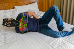 freavebond:He could still make too much noise with the muzzle, so when I hogtied him I replaced it with several layers of electrical tape. @blogaddictedtoropes