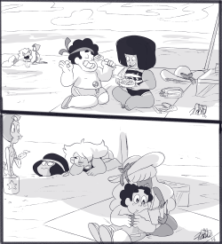 I wanted Steven to have some quality time with both Ruby and Sapphire so here ya go, family beach fun