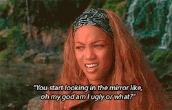 supermodelgif:  “It kind of hurt you know. They were like oh we don’t want any black girls, oh your nose is too big, oh your lips are too full. It’s kind of like, you start looking in the mirror like ‘Oh my god, am I ugly or what?’ ” - a young