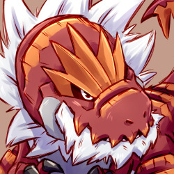 unbadgr:  day 3 - favorite dragon type - Tyrantrum Game Freak finally FINALLY gave us a t-rex pokemon and it’s RAD AS HELL. and cute as hell abububuu [drawn on surface pro] 
