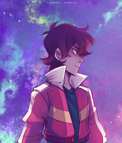 did a sky background Keith to match the Pidge one :^)