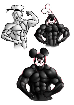 lunamothshideyhole:  Lets kick off 2016 in stylei bring you MOOSCLES xb have some buff disney   yes this is actually my friendand i love these