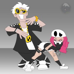 mofetafrombrooklyn:Here’s a boring, non-lit bump-n-grind of Guzma and a female grunt. My friend was right, the gif was a lot more livelier &lt; |D