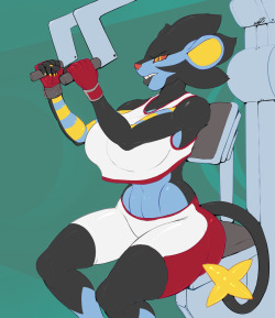 anthroanim:  snaokidoki:  @anthroanim has a Luxray named Shizuma.She is re-enacting a famous breast expansion scene.  Things to click(weasyl.com/~Naoki)   (PIXIV) (Twitter)Patreon Tip Jar   Gettinâ€™ pumped to the max