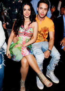 harry-matthew:   Emeraude Toubia and Prince Royce attend Custo Barcelona show at Miami Fashion Week at Ice Palace on June 3, 2016 in Miami, Florida. 