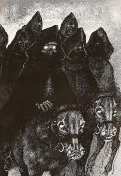Allan Curless, &lsquo;The Nazgul&rsquo;, Illustration for David Day’s book ‘Characters from Tolkien’