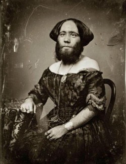 Josephine Clofullia, “The Bearded Lady of Geneva” - Barnum, 1853.