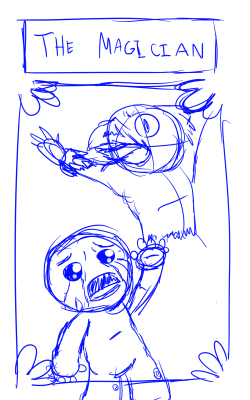 Sketches of another JoJo crossover I want to do: JOJOxTBOI (The Binding of Isaac)