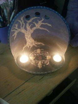 witchofsmoke:  Using the small alter piece I made and carved Ill keep the candles going tonight to honor those who died In the florida shooting,  as my prayers tonight go to their families and fellow lgbt community as we recover from this hate crime.