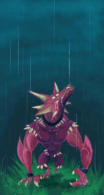 cyjon:  ..and so it left, with a new hunger: to be left alone. Risk of Rain.Look, it’s Acrid!…I think I went too far with his design.