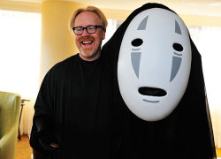 virtualviolet:  so… this exists. Adam Savage (Mythbusters) cosplayed as No Face at San Diego Comic-Con.  words cannot express my love  